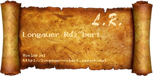 Longauer Róbert névjegykártya