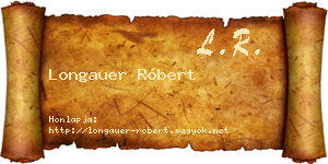 Longauer Róbert névjegykártya